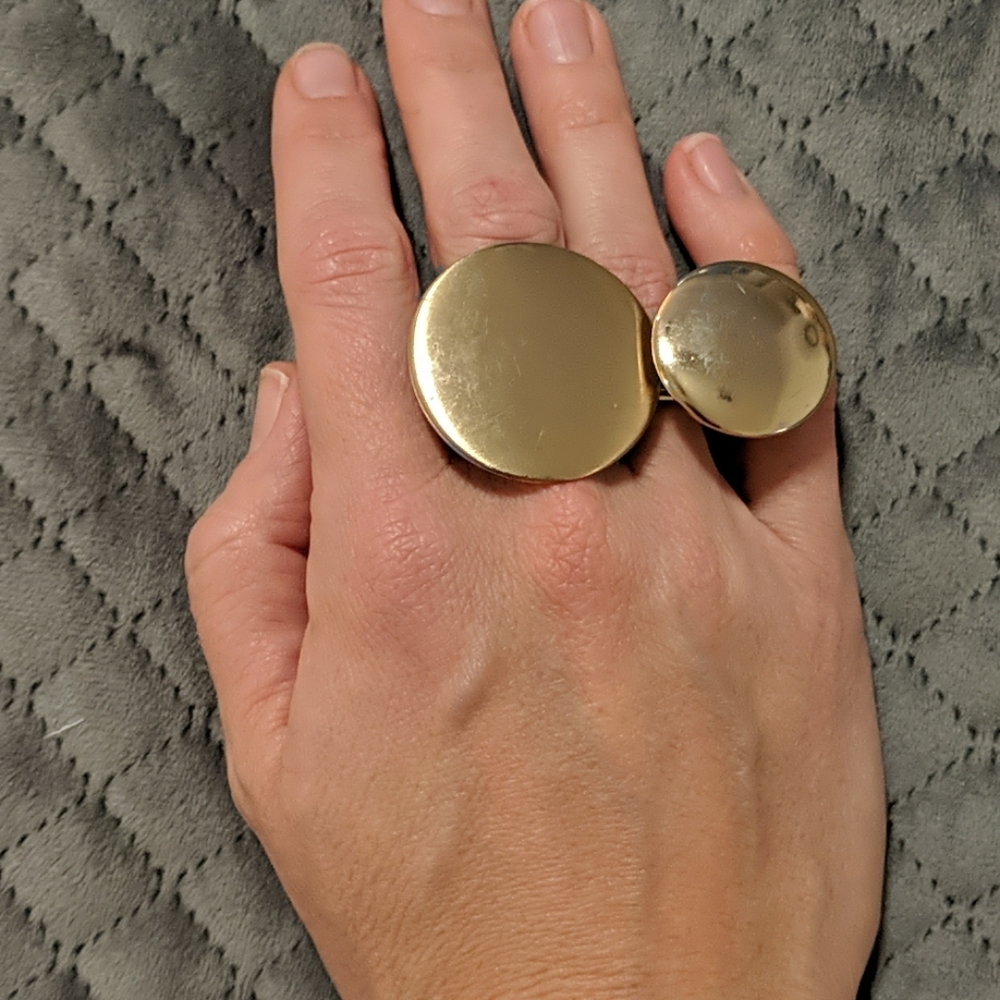 💙Circle double ring